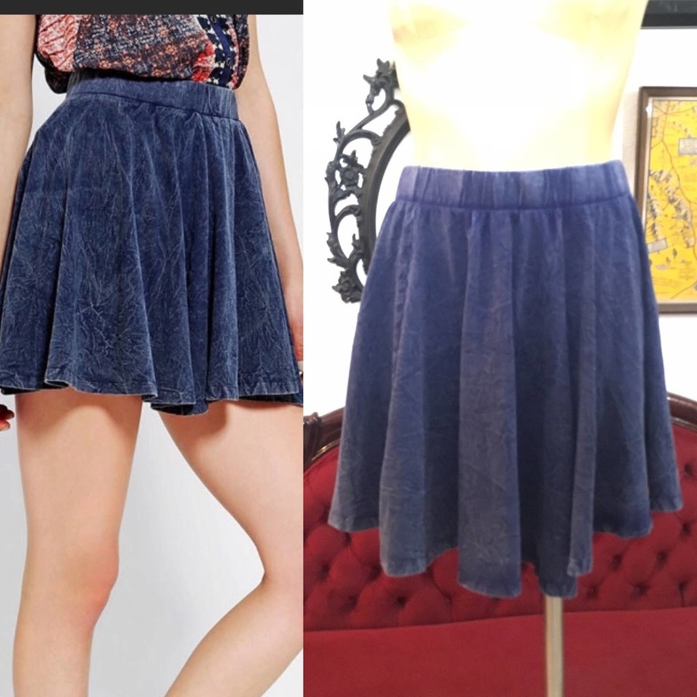Urban outfitters ecote blue acid wash skater skirt